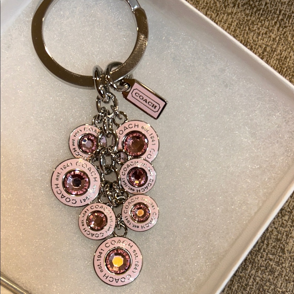 Coach Pink and Silver Key Holder - Picture 2 of 6